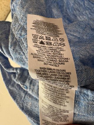 Camisa lino azul Primark