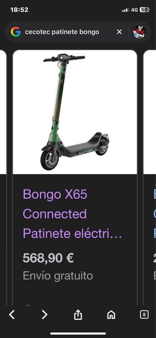 Patinete eléctrico cecotec bongo X65 Connect