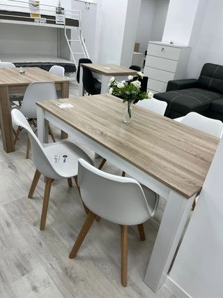 ¡NUEVO! Mesa fija + 4 Sillas acolchadas