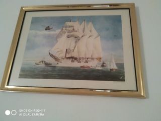 Cuadro velero antiguo