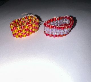 Anelli perline handmade 2pz
