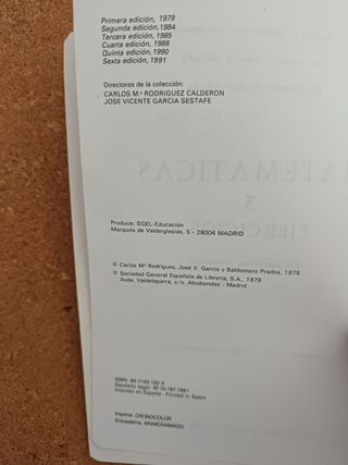 Matematicas, 3 Bup. Ejercicios