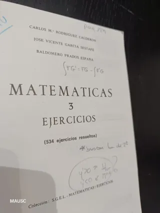 Matematicas, 3 Bup. Ejercicios