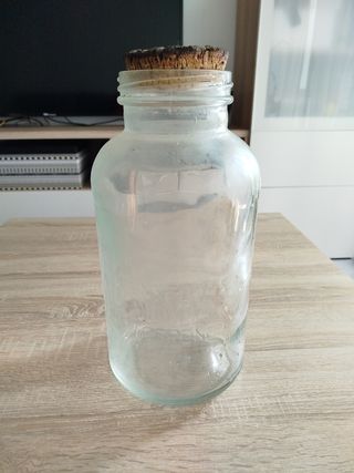 Tarro cristal vintage con tapón