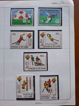 Sellos Répública Costa de Marfil Fútbol