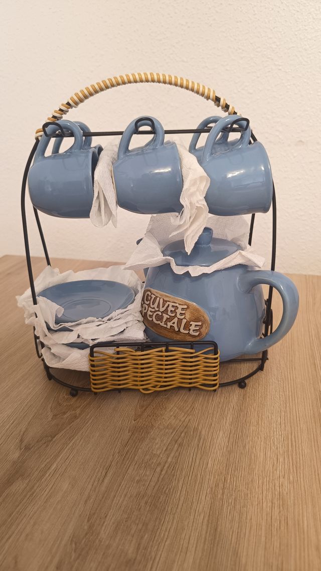 Juego café azul - 6 tazas