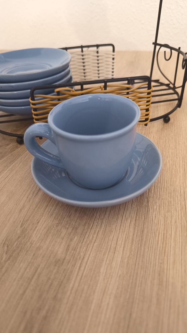 Juego café azul - 6 tazas