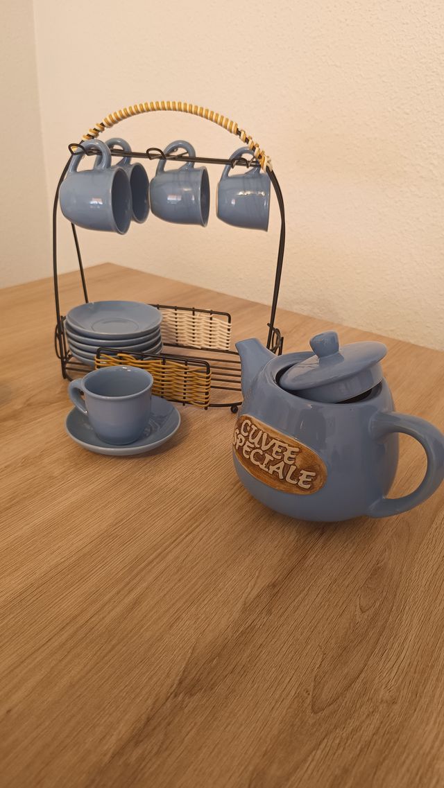 Juego café azul - 6 tazas