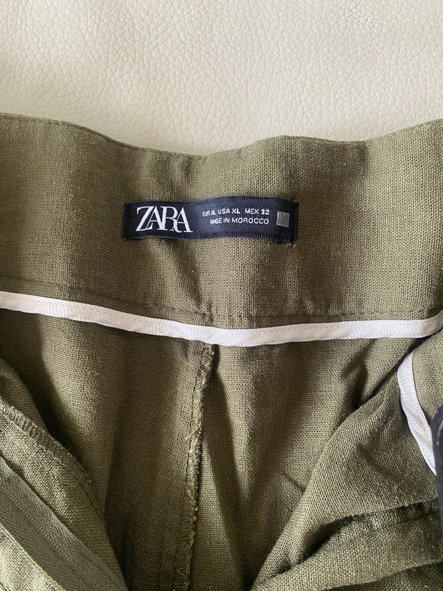 Shorts Zara verde oliva