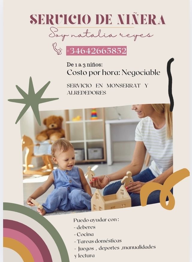 Servicio Niñera Montserrat, alrededores