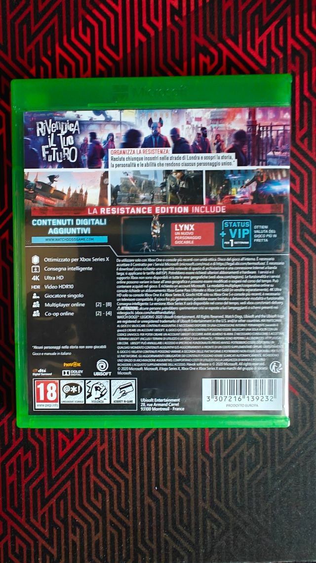 Watch Dogs Legion Resistance edition Xbox Series x