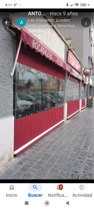 Toldo rojo 4.30x2m - protección solar