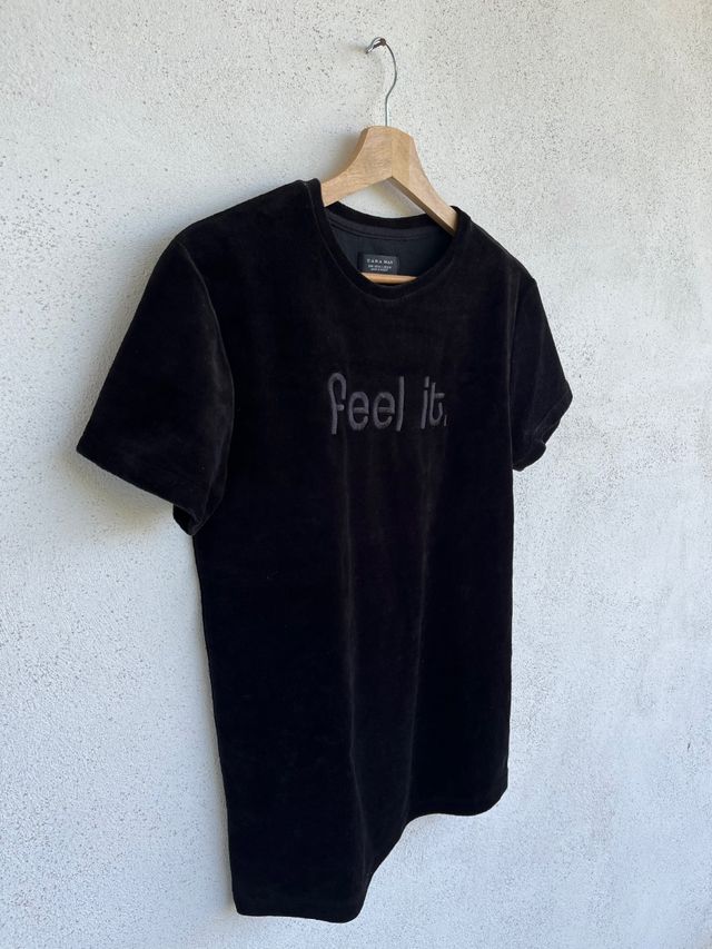 T-shirt Zara Velluto nero unisex