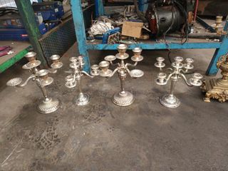 Candelabros antiguos plata - 4uds