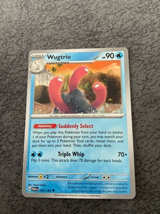 Wugtrio 053/182 TCG Pokémon Scarlet & Violet.