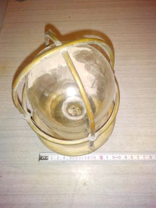 FARO DE BRONCE NÁUTICO BARCO ORIGINAL MUY ANTIGUO