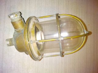 FARO DE BRONCE NÁUTICO BARCO ORIGINAL MUY ANTIGUO