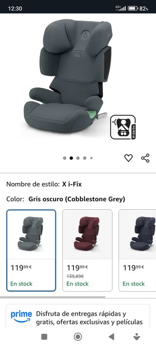 Silla Coche Cybex isofix