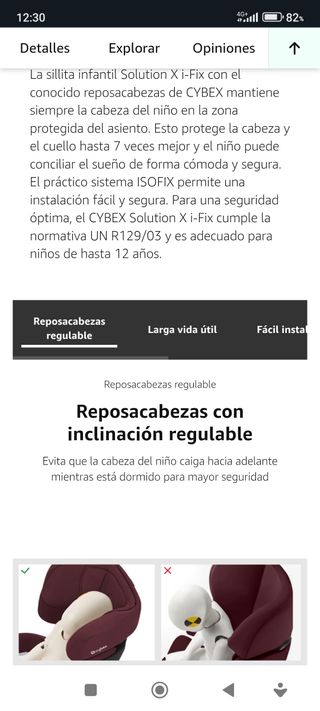 Silla Coche Cybex isofix