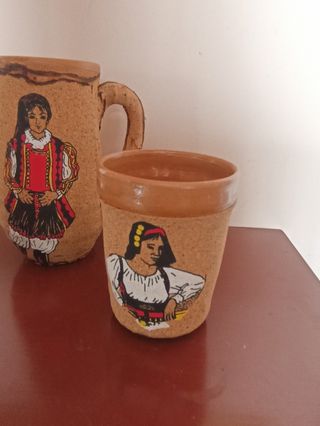 Set in terracotta Sardegna: Brocca & Bicchieri