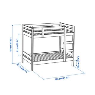 Litera Mydal Ikea blanca 90x200
