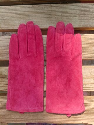 Guantes ante rosa mujer talla 7