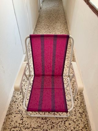 Pack de 3 Silla plegable rosa y morada.