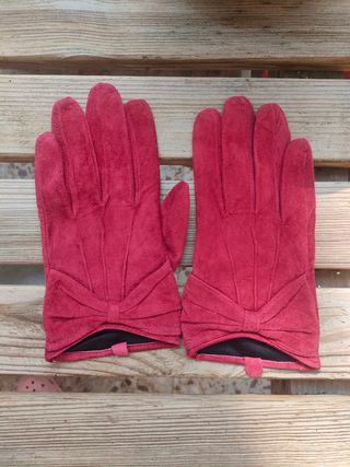 Guantes ante rojos talla 7