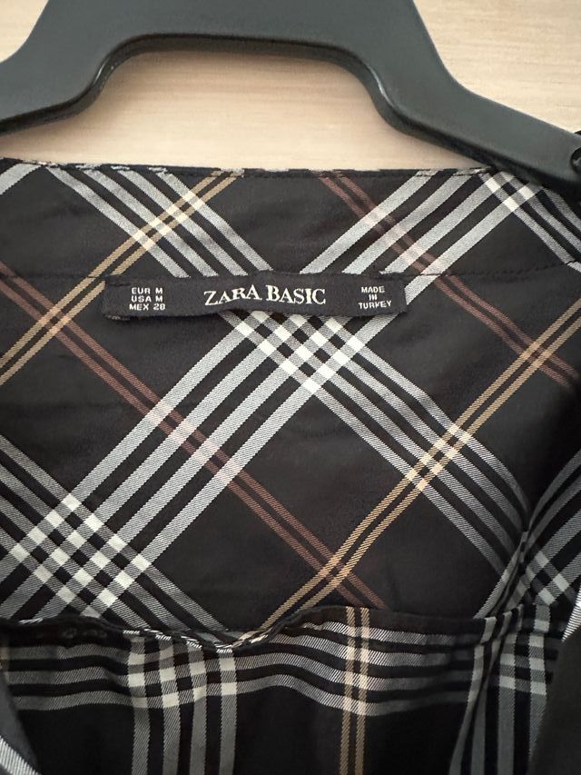 Camisa Zara cuadros 100% poliéster