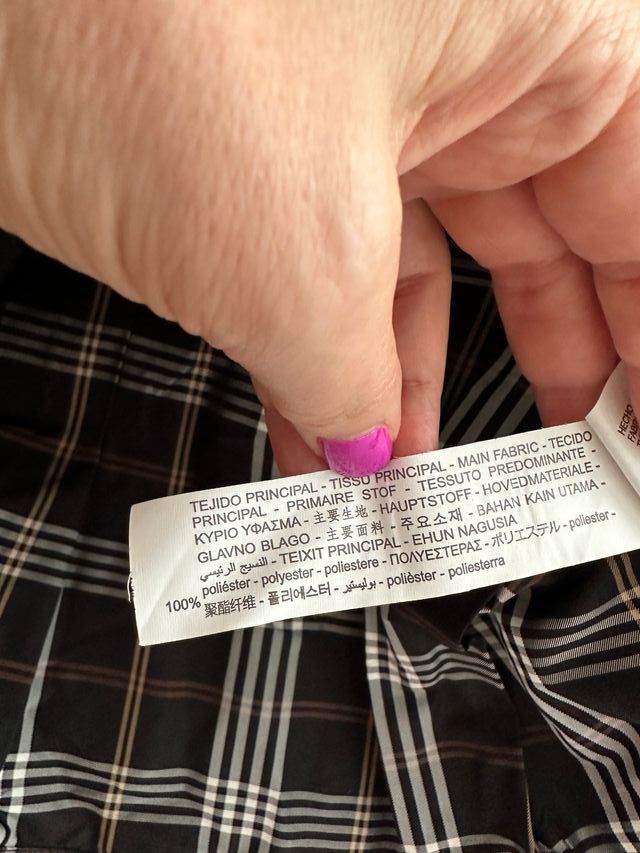 Camisa Zara cuadros 100% poliéster