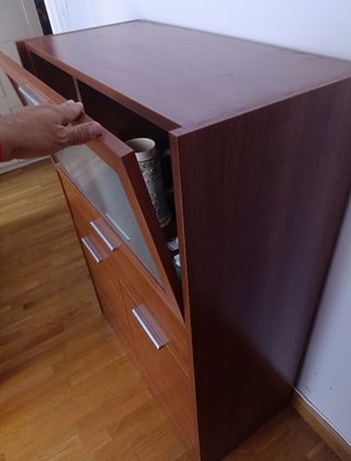 Mueble salón madera - Vitrina