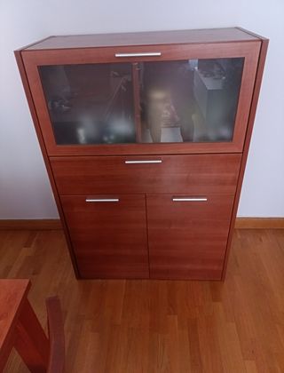 Mueble salón madera - Vitrina