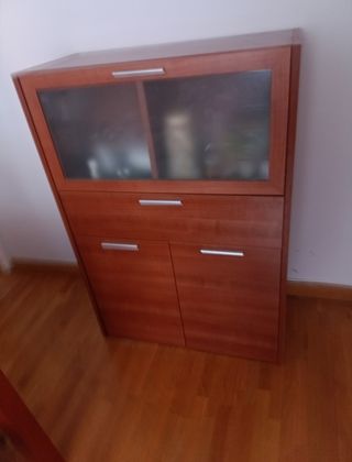 Mueble salón madera - Vitrina