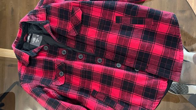 Chaqueta cuadros roja-negra M