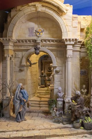Belén artesanal: escena romana