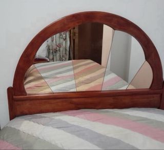 Cabecero cama madera-vidrio hecho a mano