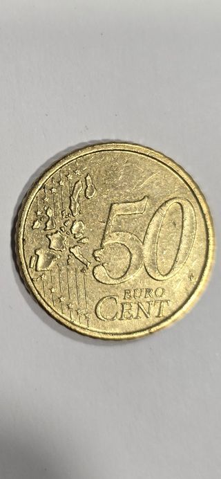 Moneda de Finlandia de 0,50 Euro del 2000.