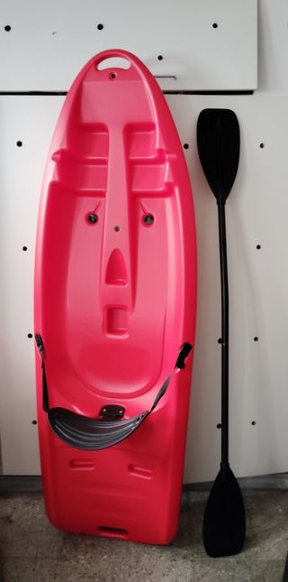 Kayak rígido, asiento, remo, chaleco salv. NUEVO