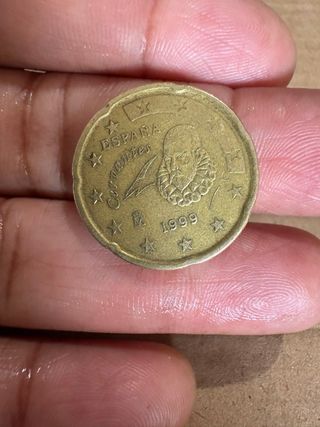 Moneda 20 céntimos España 1999 Cervantes