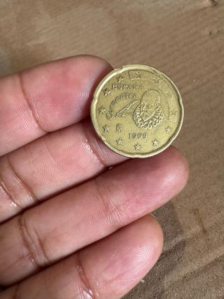 Moneda 20 céntimos España 1999 Cervantes