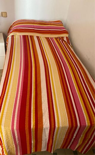 Edredón rayas, cama 90, algodón
