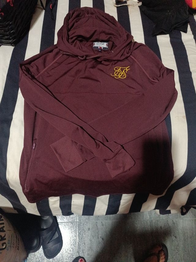 Sudadera Siksilk marrón talla M