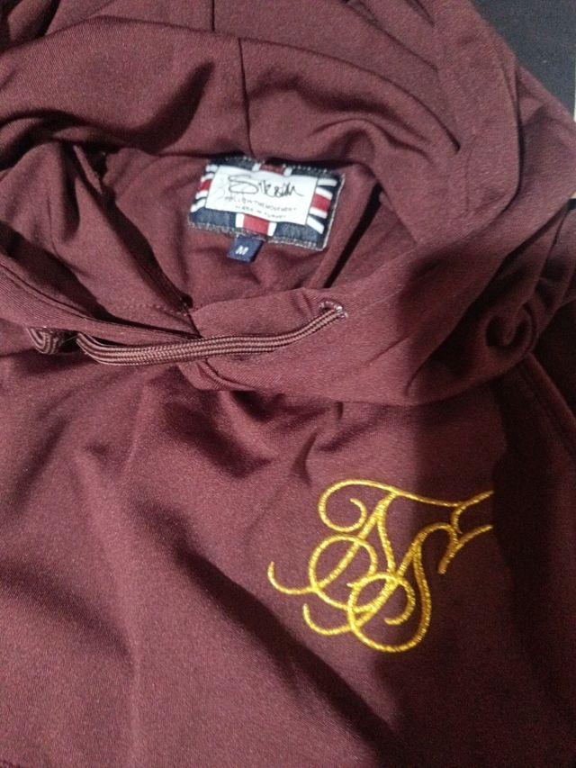 Sudadera Siksilk marrón talla M
