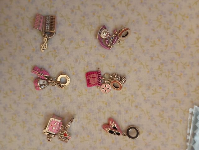 12 abalorios plata pulseras