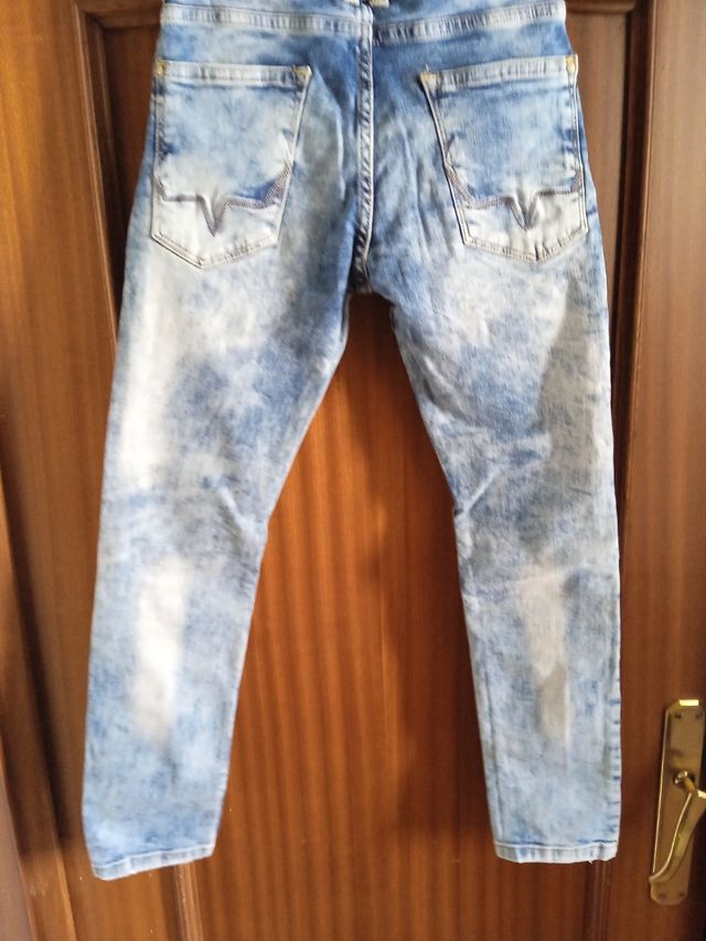 Jeans niño, azul, tiro medio