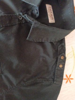 camisa negra niño zara