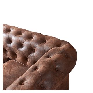 Sofá Chester 3 plazas, marrón