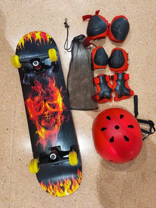 Skate + protecciones niños
