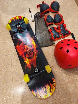 Skate + protecciones niños