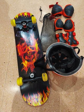 Skate + protecciones niños